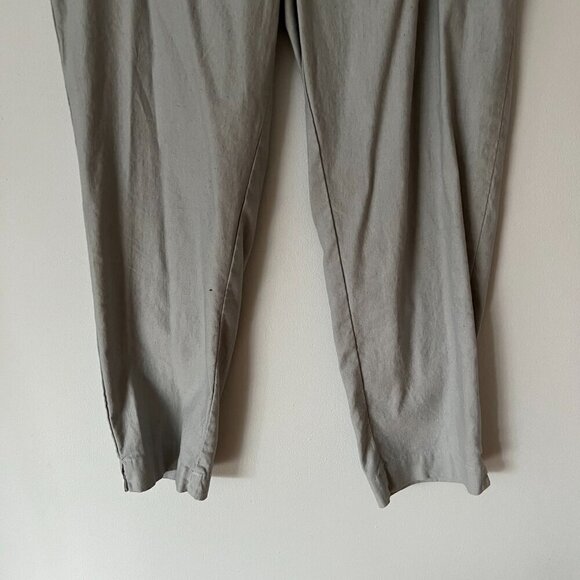 Cut Loose Gray Linen Bend Straight Leg Pants Women's Size Small - Picture 2 of 10